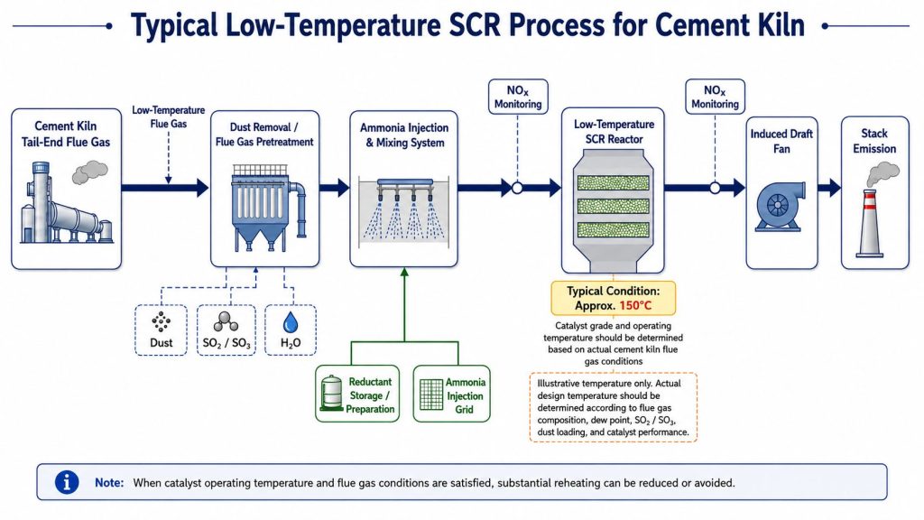 Typical Tail-End Low-Temperature SCR Process