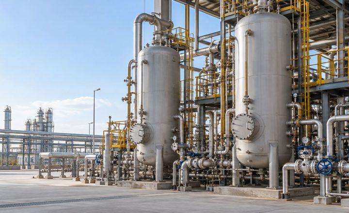 Industrial fixed-bed H2S removal system with desulfurization vessels and gas purification pipelines